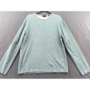 Vince Sweater Mens Sz XL Light Blue Long Sleeve Pullover Crew Neck Linen Blend
